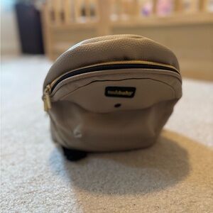 Beige Faux Leather Tushbaby Hip Carrier